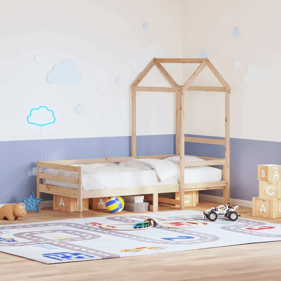 Toit de lit pour enfants 98x70x176,5 cm bois de pin massif