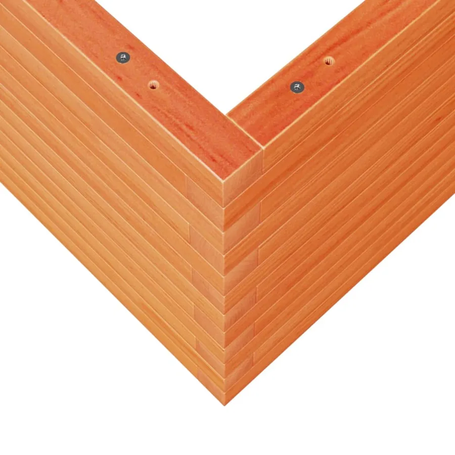 Jardinière cire marron 50x50x45,5 cm bois de pin massif - 8