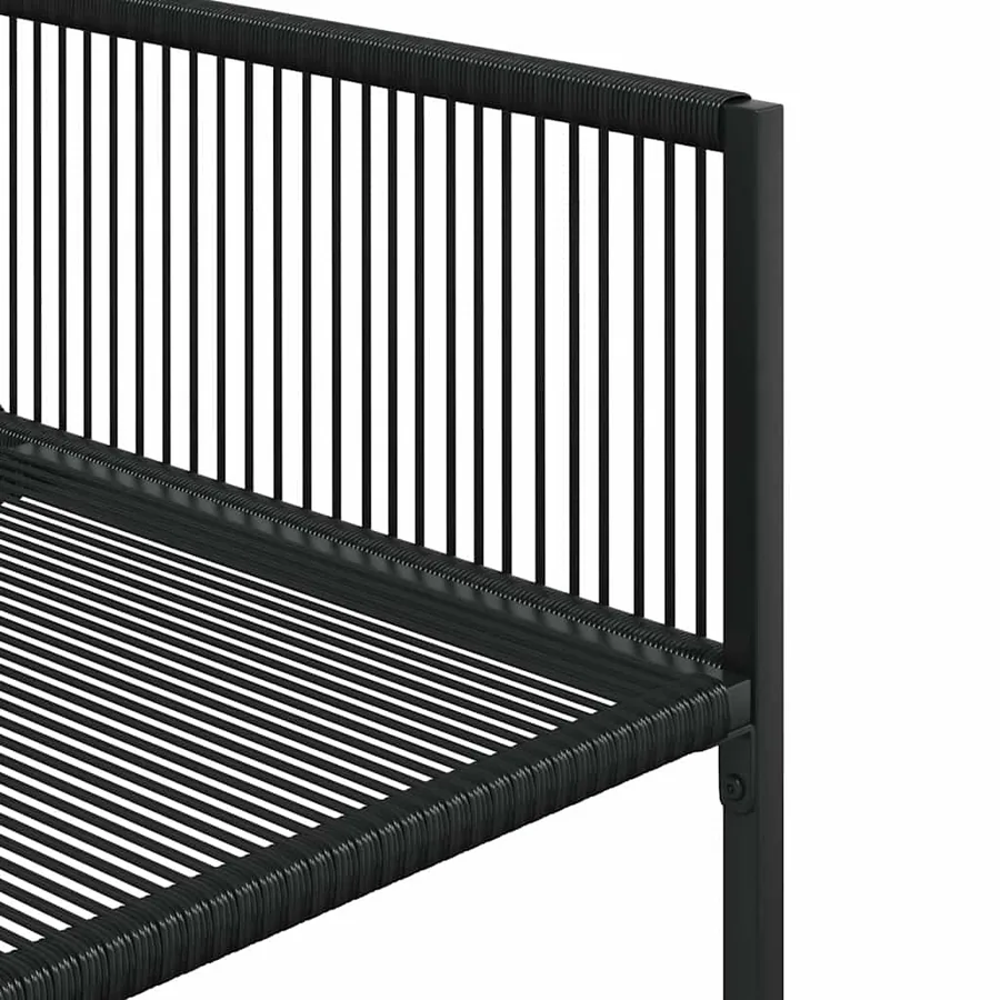 Chaises de jardin lot de 4 noir résine tressée - 10