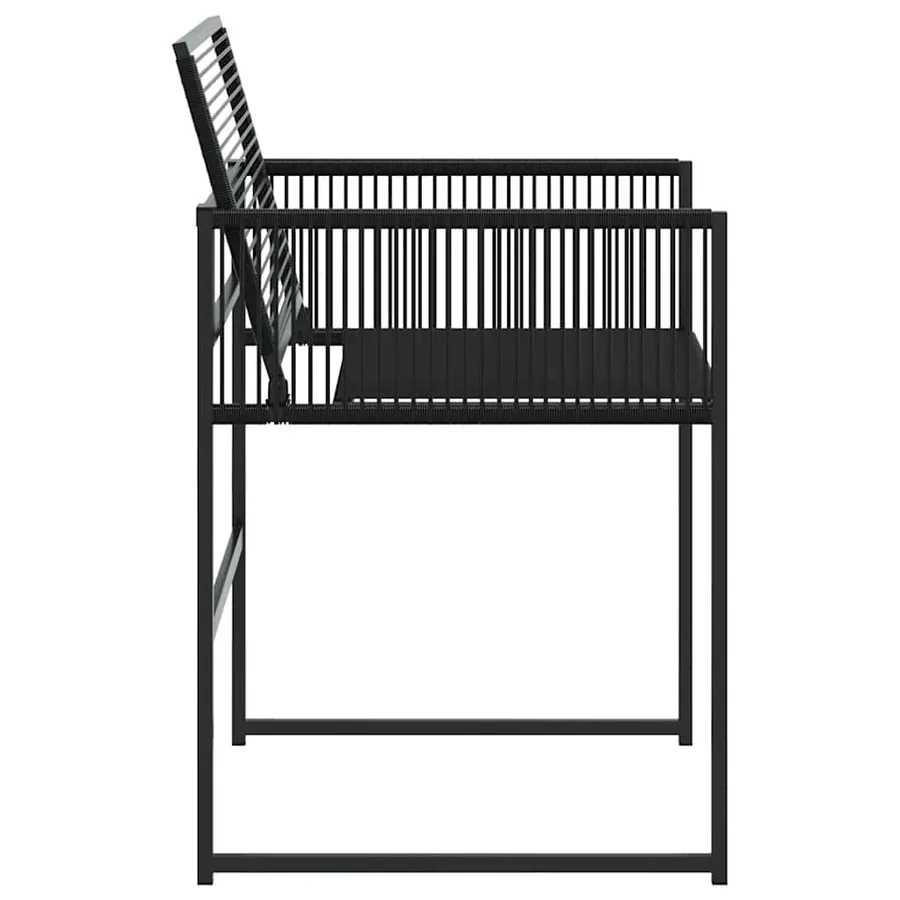 Chaises de jardin lot de 4 noir résine tressée - 6
