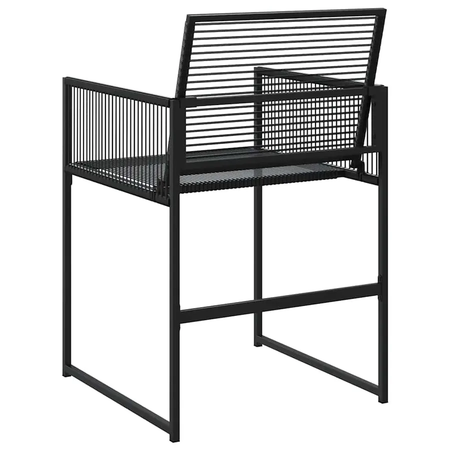 Chaises de jardin lot de 4 noir résine tressée - 7