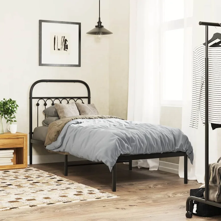 Tête de lit de remplacement métal noir 80 cm - 3