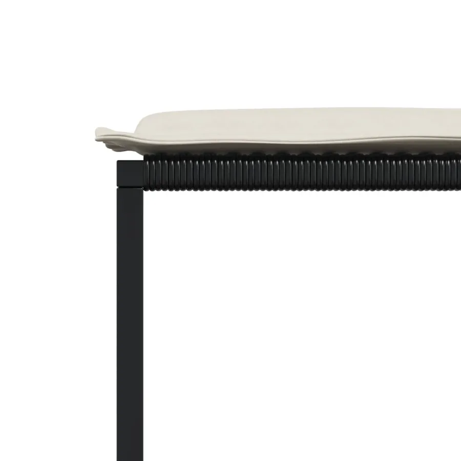 Ensemble à manger de jardin 9pcs coussins noir résine tressée - 8
