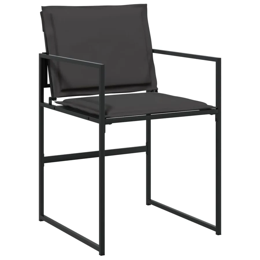 Ensemble à manger de jardin avec coussins 17 pcs noir textilène - 4