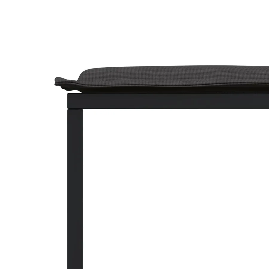 Ensemble à manger de jardin avec coussins 13 pcs noir textilène - 10