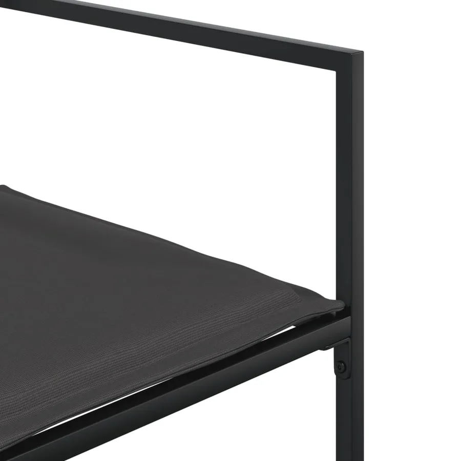 Ensemble à manger de jardin avec coussins 13 pcs noir textilène - 8