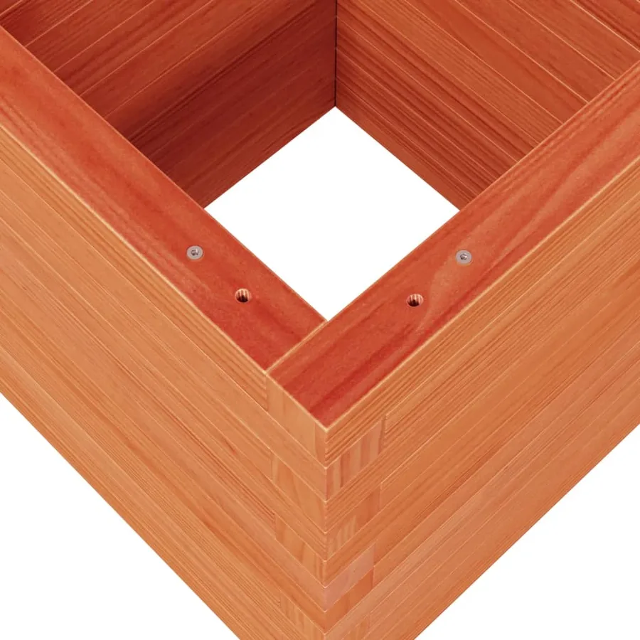 Jardinière cire marron 40x40x46 cm bois de pin massif - 8