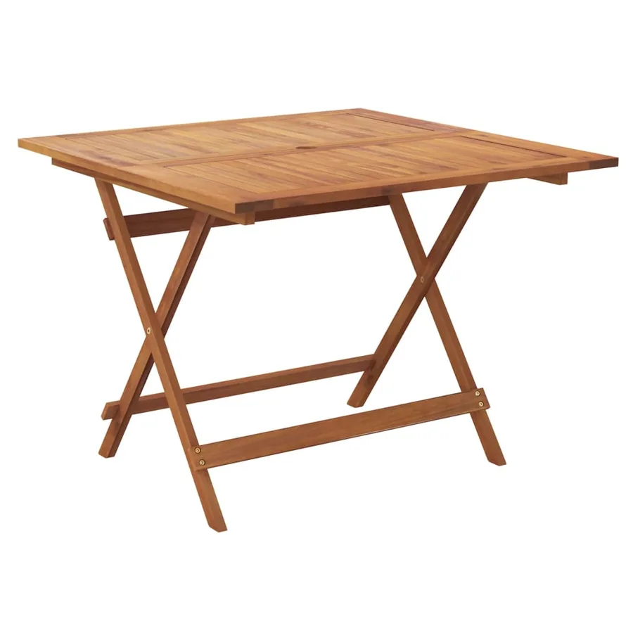 Table pliable de jardin 90x90x75 cm bois d'acacia solide - 2