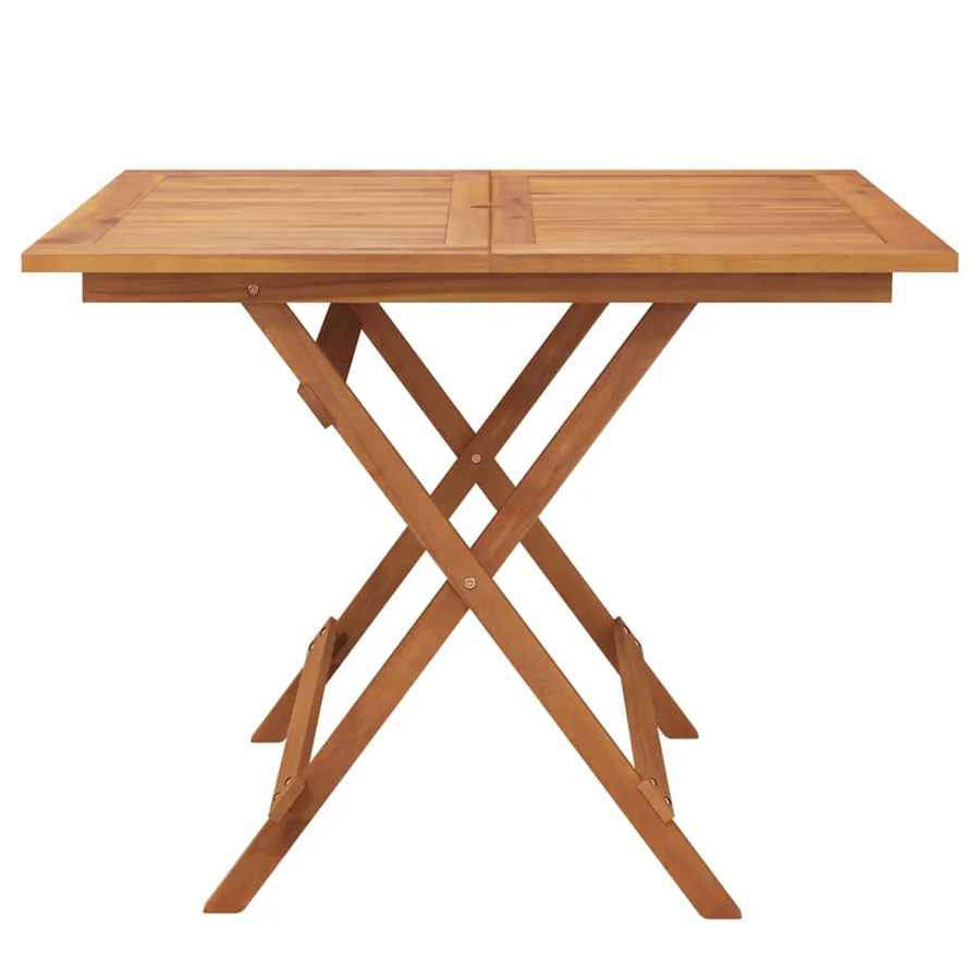 Table pliable de jardin 90x90x75 cm bois d'acacia solide - 3