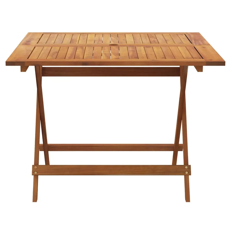 Table pliable de jardin 90x90x75 cm bois d'acacia solide - 4
