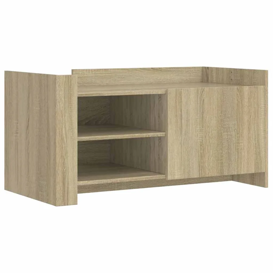 Table basse chêne sonoma 100x50x50 cm bois d'ingénierie - 2