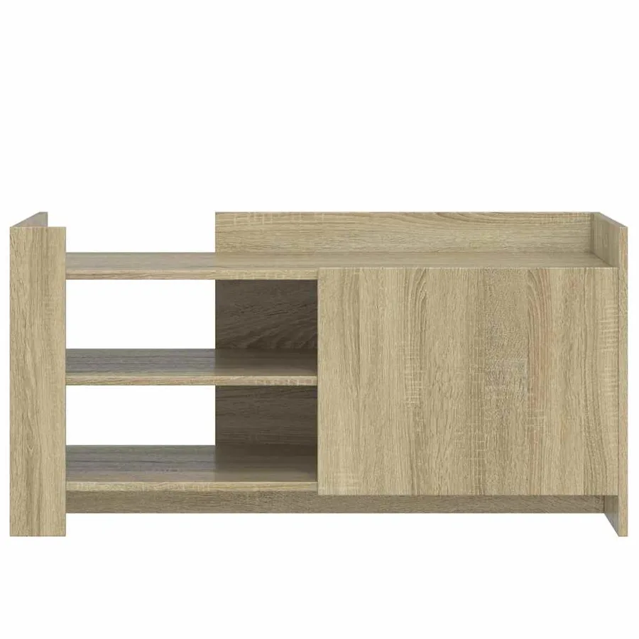 Table basse chêne sonoma 100x50x50 cm bois d'ingénierie - 4