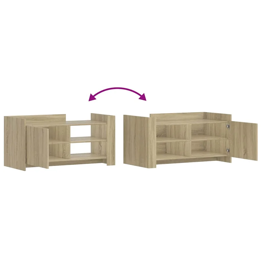 Table basse chêne sonoma 100x50x50 cm bois d'ingénierie - 8