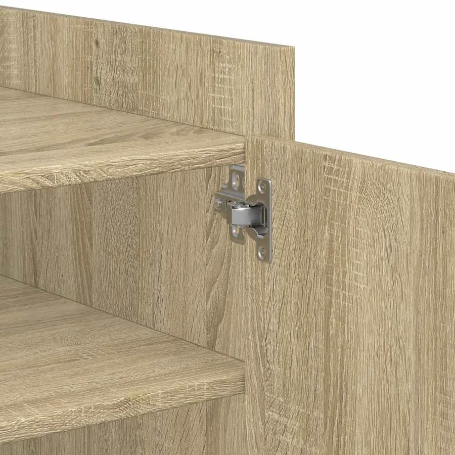 Table basse chêne sonoma 100x50x50 cm bois d'ingénierie - 9