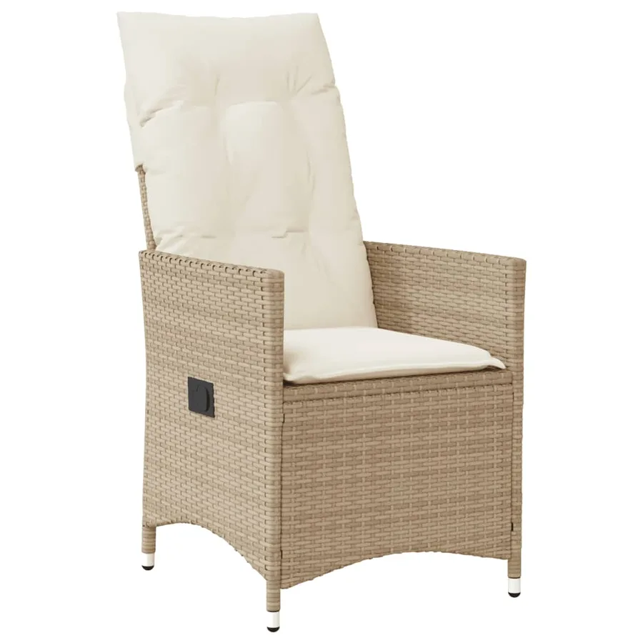 Ensemble de bistro de jardin 11 pcs coussins beige poly rotin - 3