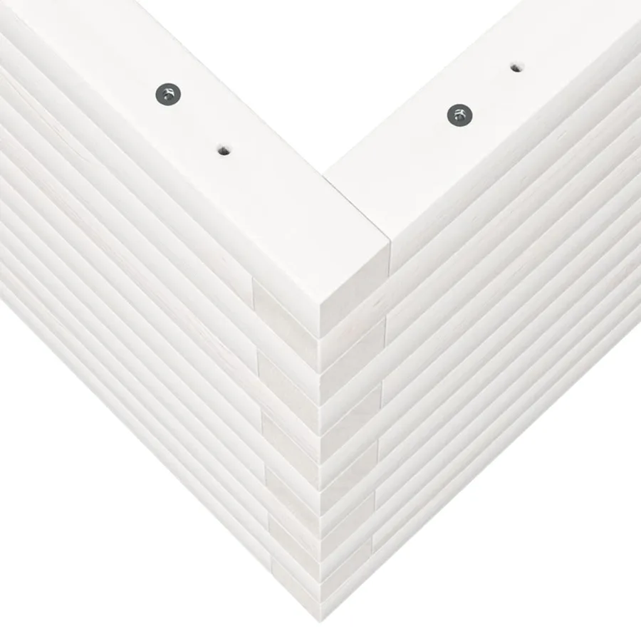 Jardinière blanc 70x40x45,5 cm bois de pin massif - 8