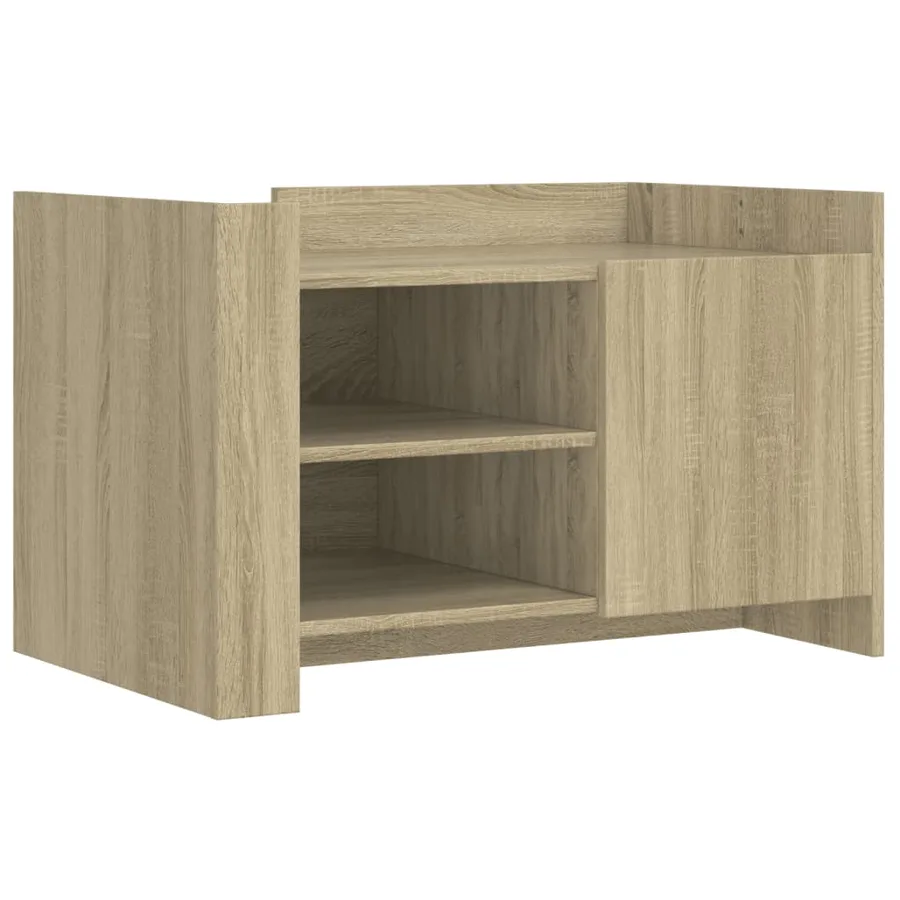 Table basse chêne sonoma 80x50x50 cm bois d'ingénierie - 2