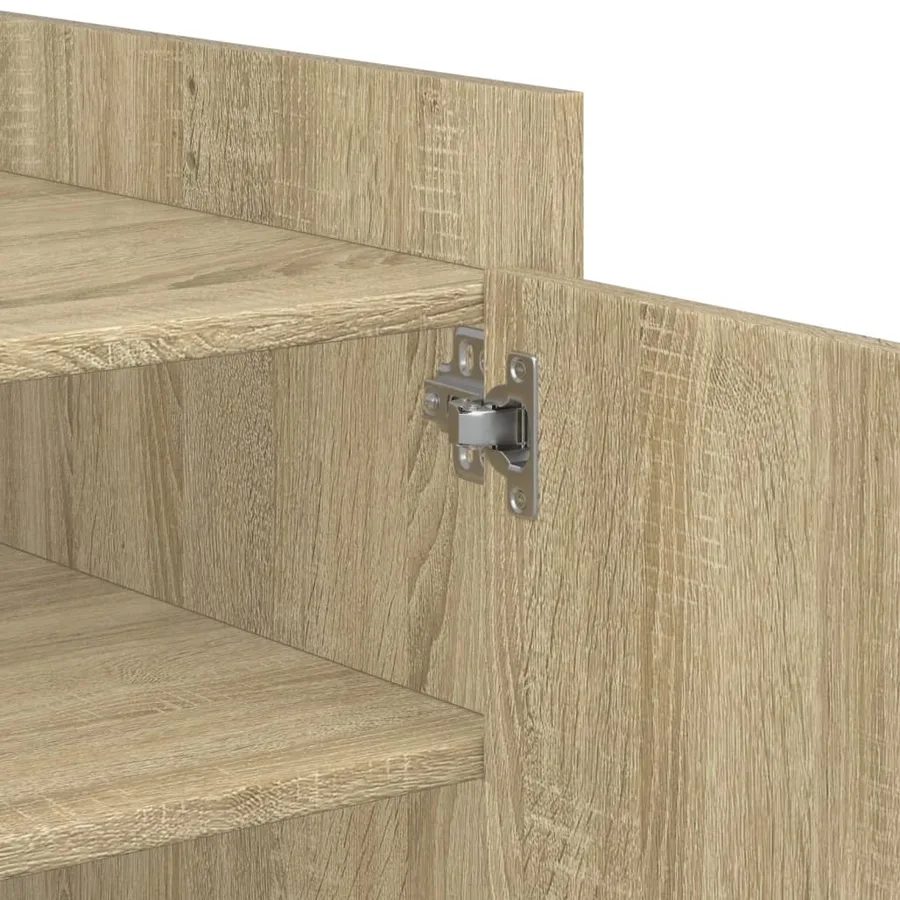 Table basse chêne sonoma 80x50x50 cm bois d'ingénierie - 9