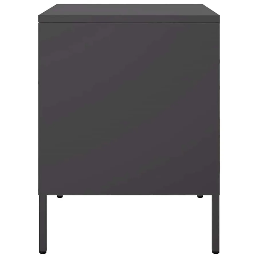 Tables de chevet 2 pcs noir 36x39x50,5 cm acier - 7