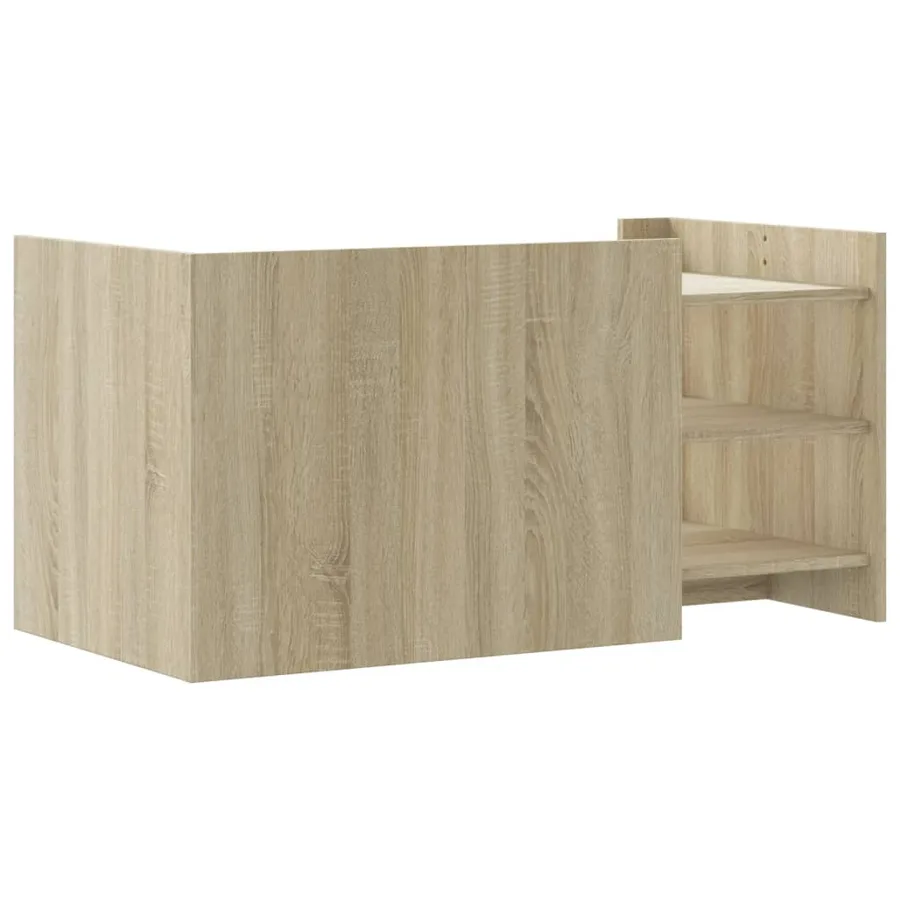 Table basse chêne sonoma 100x50x50 cm bois d'ingénierie - 6