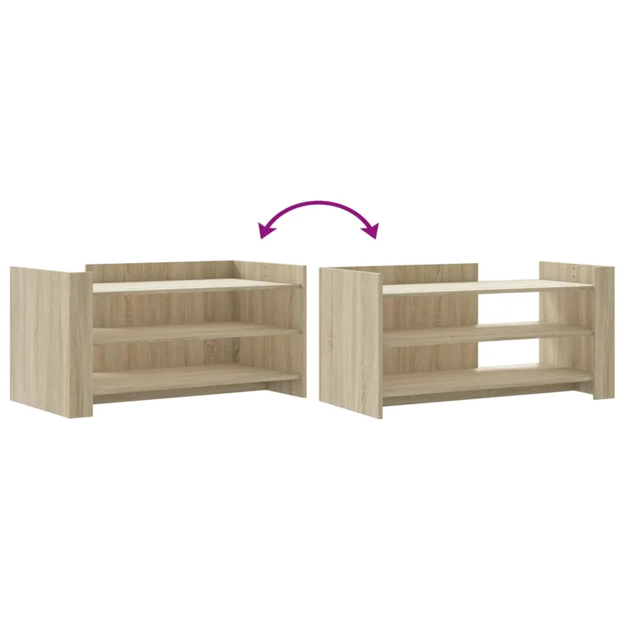 Table basse chêne sonoma 100x50x50 cm bois d'ingénierie - 7