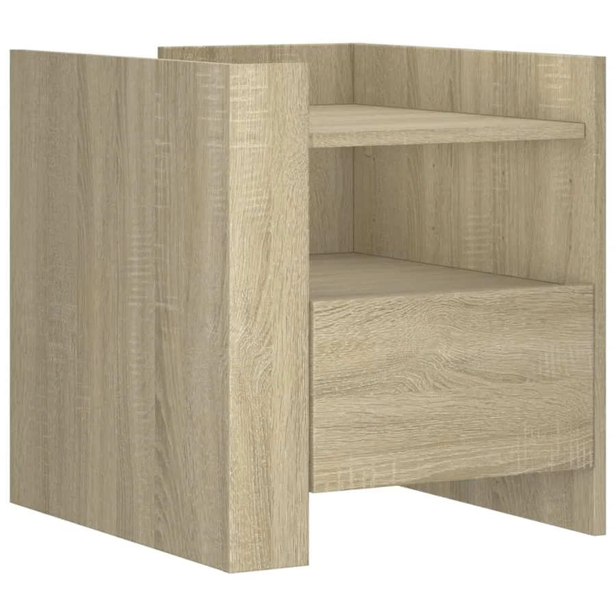 Table de chevet chêne sonoma 45x50x50 cm bois d’ingénierie - 2