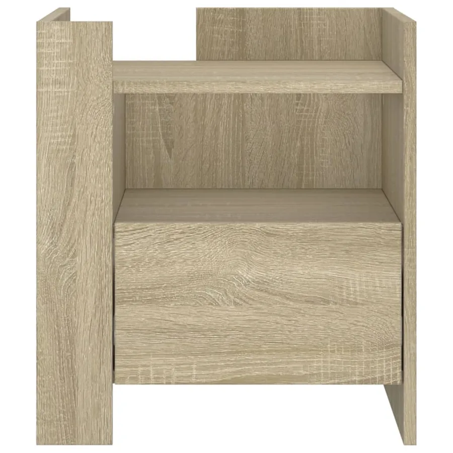 Table de chevet chêne sonoma 45x50x50 cm bois d’ingénierie - 4