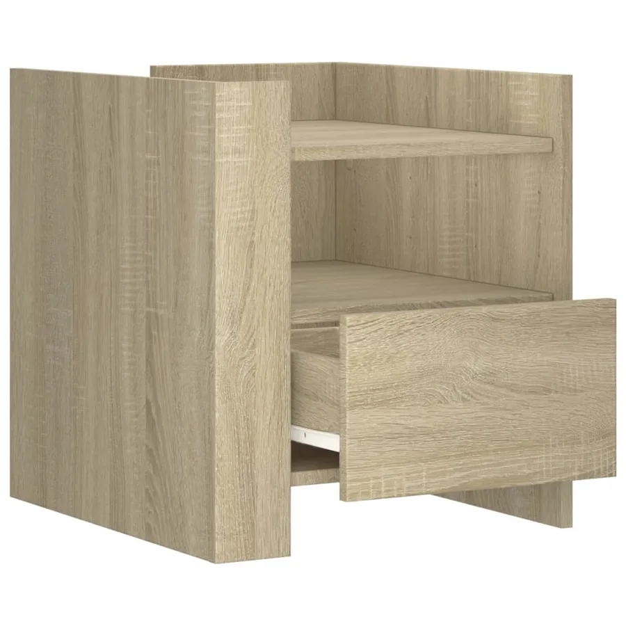 Table de chevet chêne sonoma 45x50x50 cm bois d’ingénierie - 7