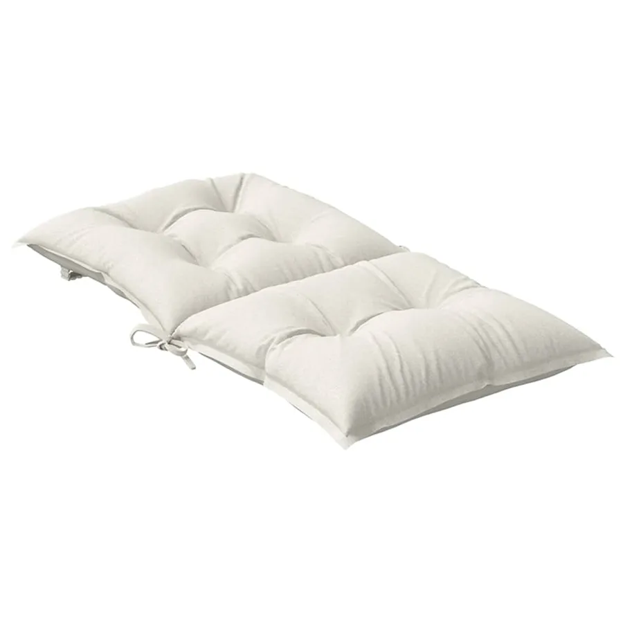 Coussins de chaise à dossier bas lot de 2 crème mélangé tissu - 6
