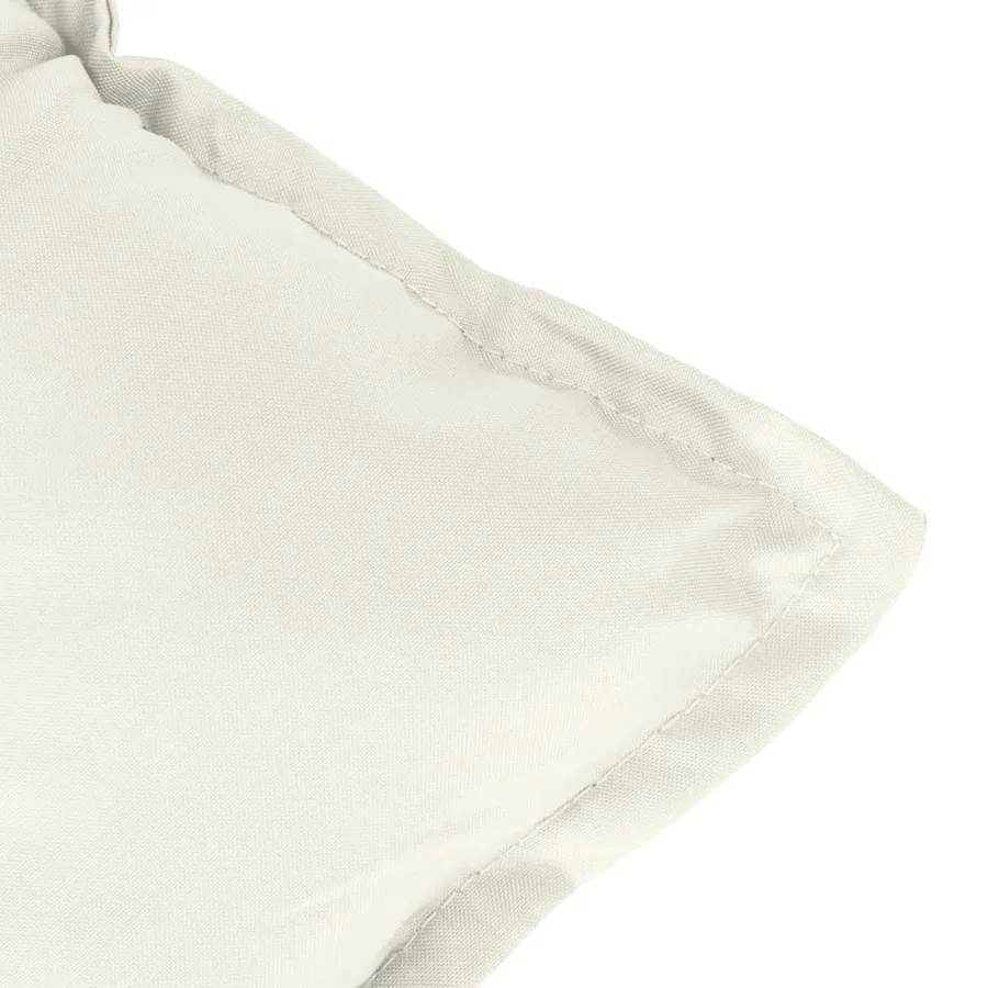 Coussins de chaise à dossier bas lot de 2 crème mélangé tissu - 9