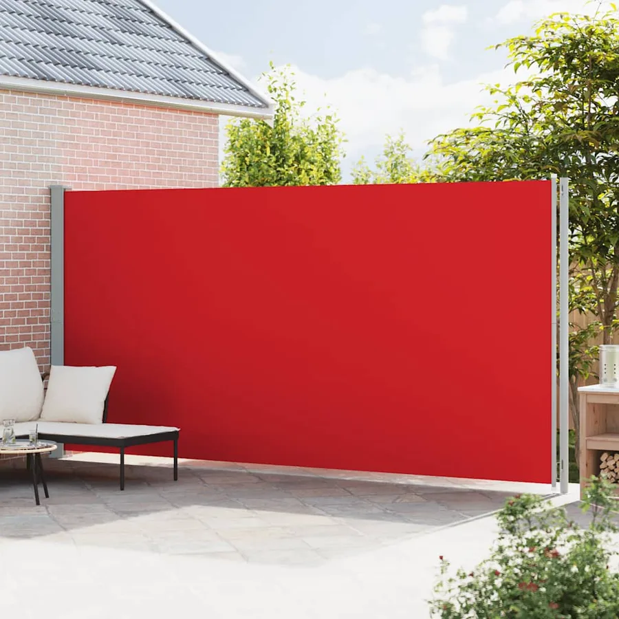 Auvent latéral rétractable de patio 220x600 cm Rouge - 3