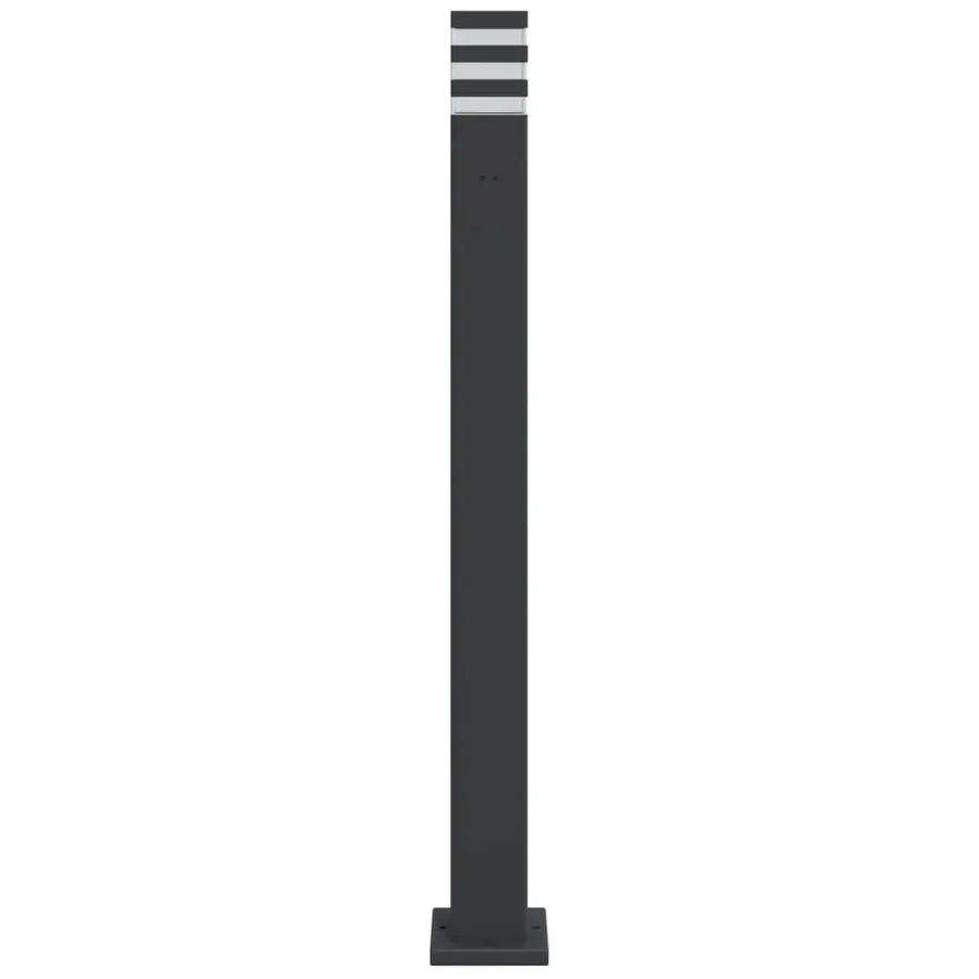 Lampadaires d'extérieur avec sortie 3 pcs noir 110 cm aluminium - 4