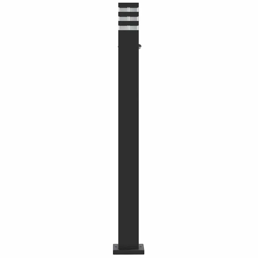 Lampadaires d'extérieur avec capteur 3 pcs noir 110cm aluminium - 5