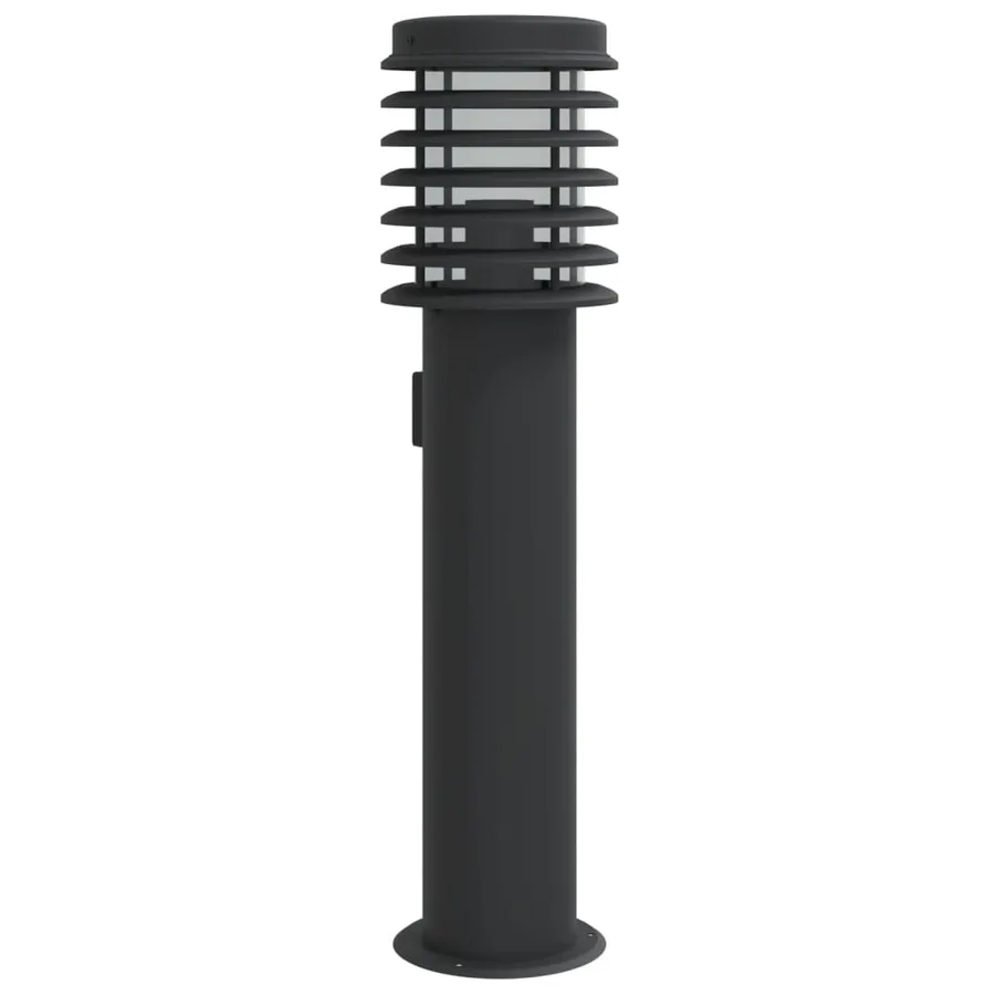 Lampadaire d'extérieur avec sortie noir 60 cm acier inoxydable - 2