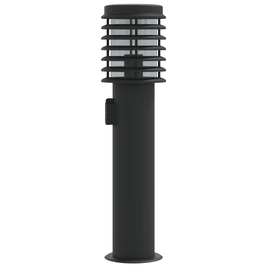 Lampadaire d'extérieur avec sortie noir 60 cm acier inoxydable - 5