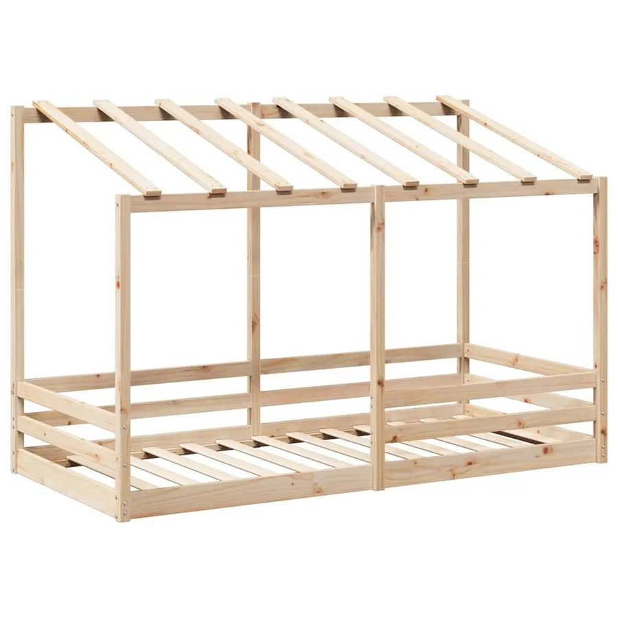 Lit pour enfants sans matelas blanc 80x200 cm bois pin massif - 3