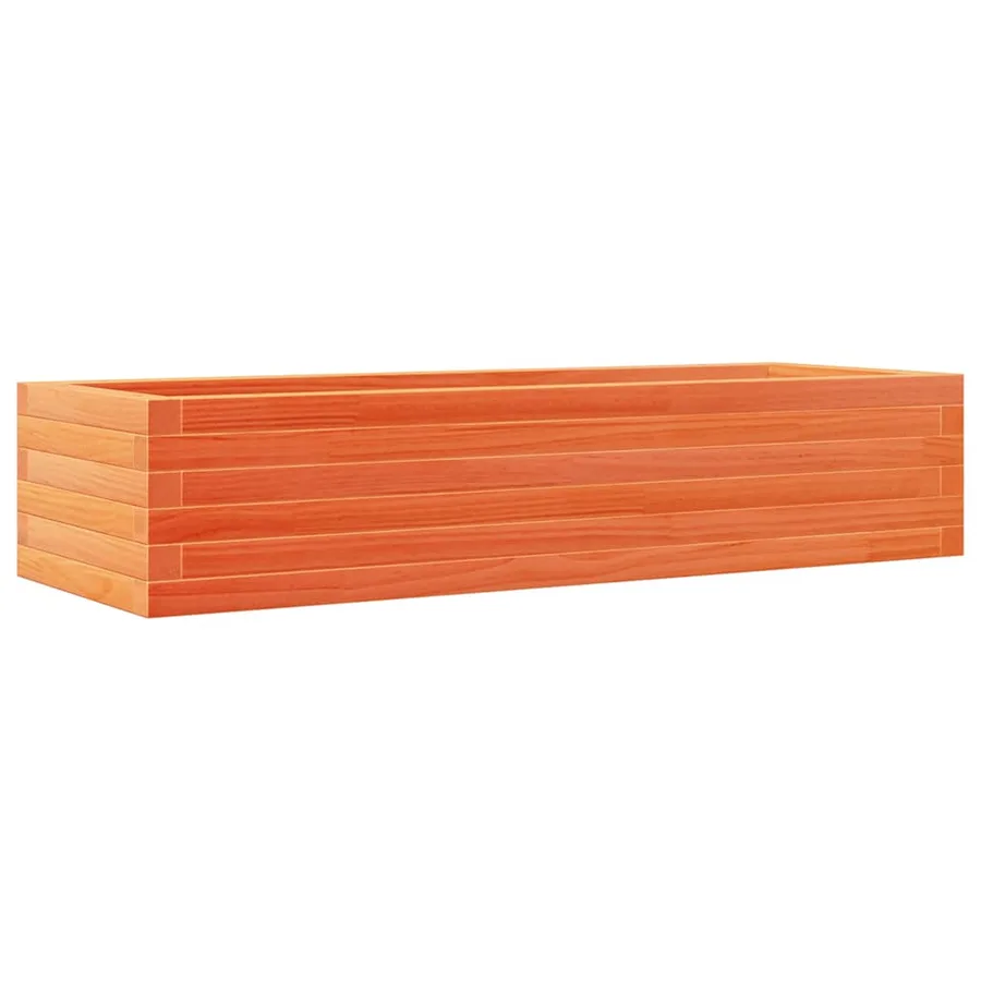 Jardinière cire marron 110x40x23 cm bois de pin massif - 2