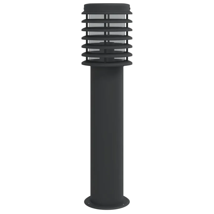 Lampadaire d'extérieur noir 60 cm acier inoxydable - 2