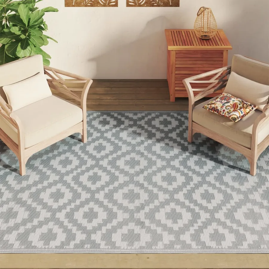 Tapis d'extérieur ARAKIL Gris 160x230 cm PP - 3