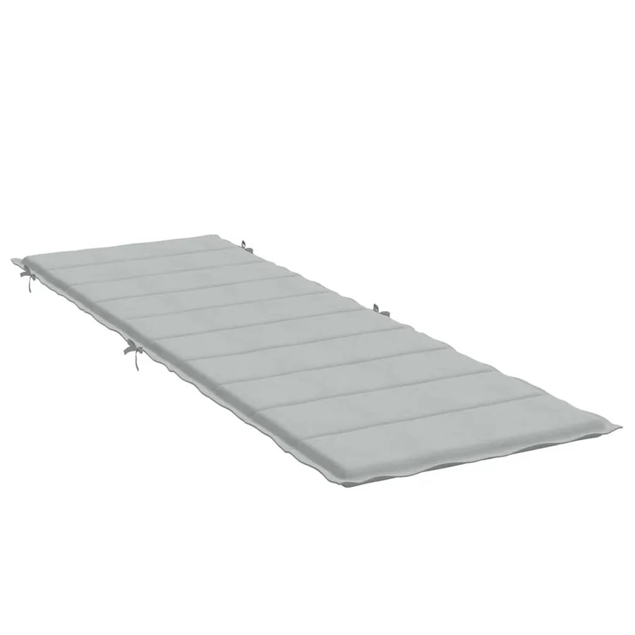 Coussin de chaise longue gris clair mélangé 186x58x4 cm tissu - 4