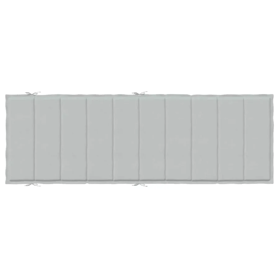 Coussin de chaise longue gris clair mélangé 186x58x4 cm tissu - 6