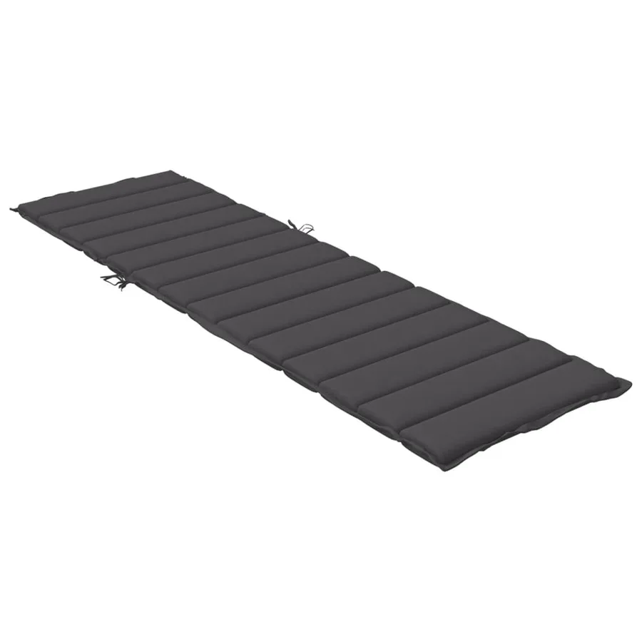 Coussin de chaise longue anthracite mélangé 200x50x4 cm tissu - 4