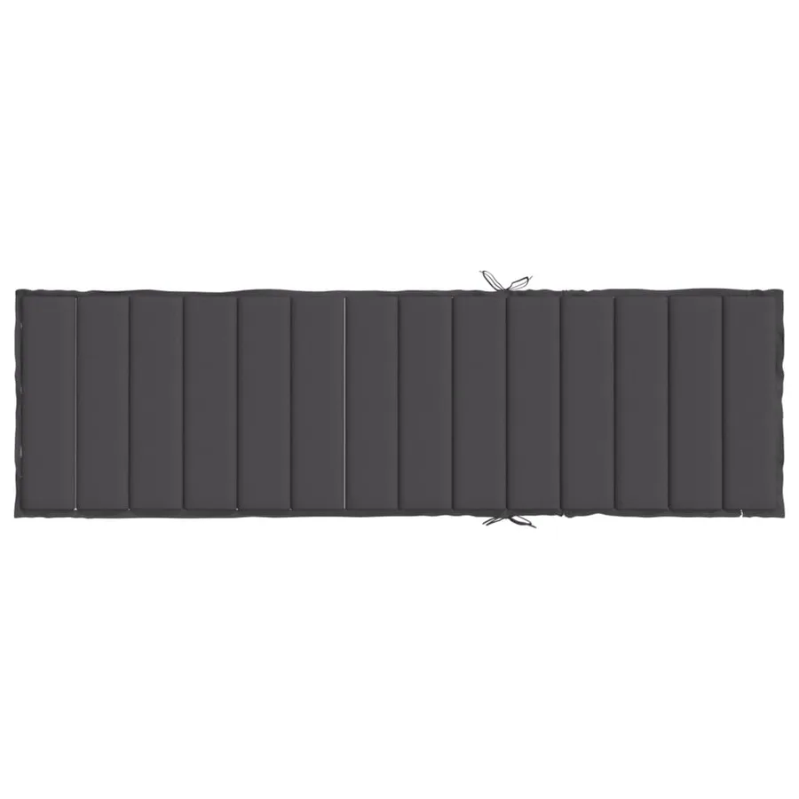 Coussin de chaise longue anthracite mélangé 200x50x4 cm tissu - 5