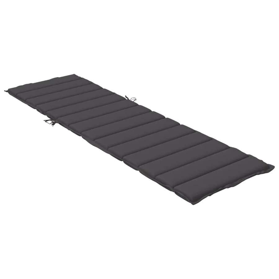 Coussin de chaise longue anthracite mélangé 200x70x4 cm tissu - 4