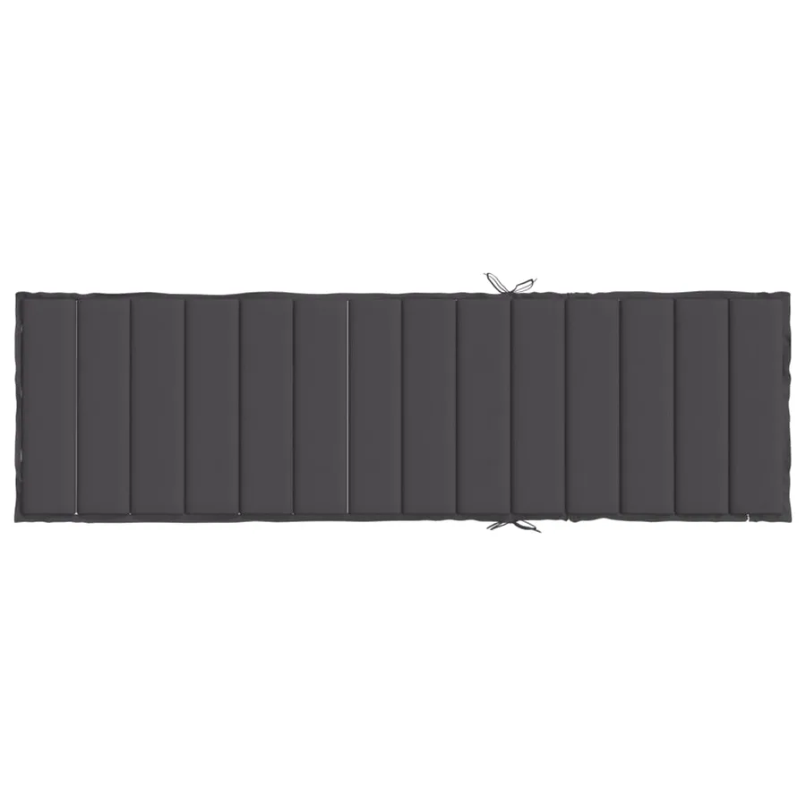 Coussin de chaise longue anthracite mélangé 200x70x4 cm tissu - 5