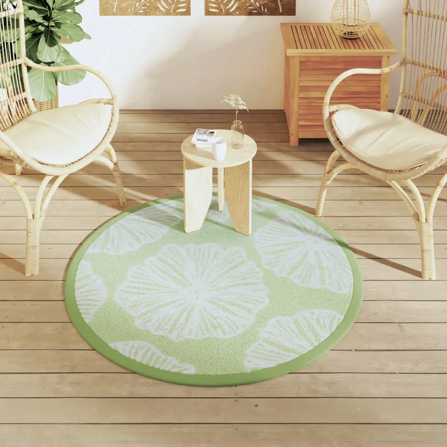 Tapis d'extérieur ARAKIL vert Ø120 cm PP - 3