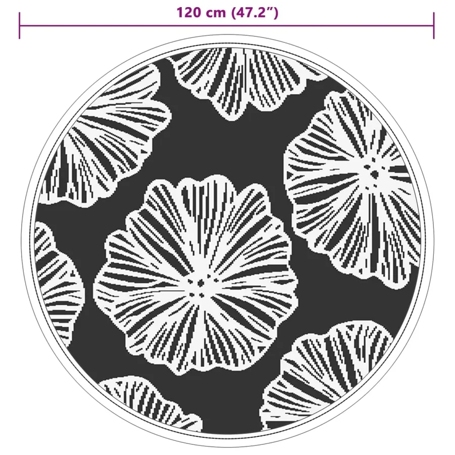 Tapis d'extérieur ARAKIL vert Ø120 cm PP - 6