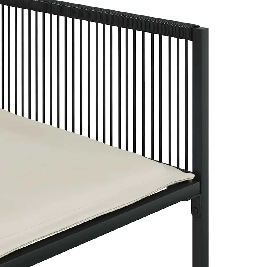 Ensemble à manger de jardin 11 pcs coussins noir résine tressée - 7