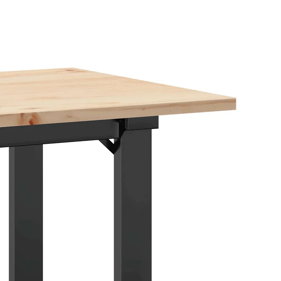 Table à manger cadre en O 100x50x75 cm bois de pin massif acier - 7