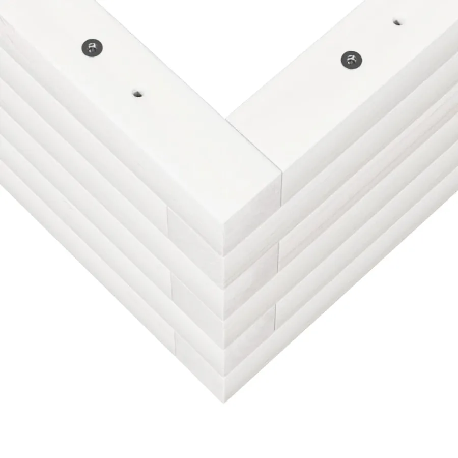 Jardinière blanc 110x60x23 cm bois de pin massif - 8